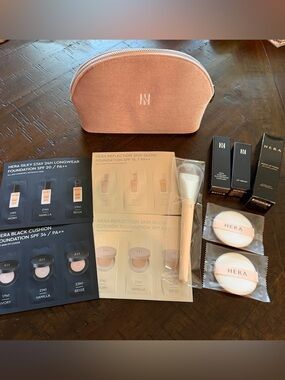 HERA Favorites Korean Makeup Bundle with Pink Velvet Pouch